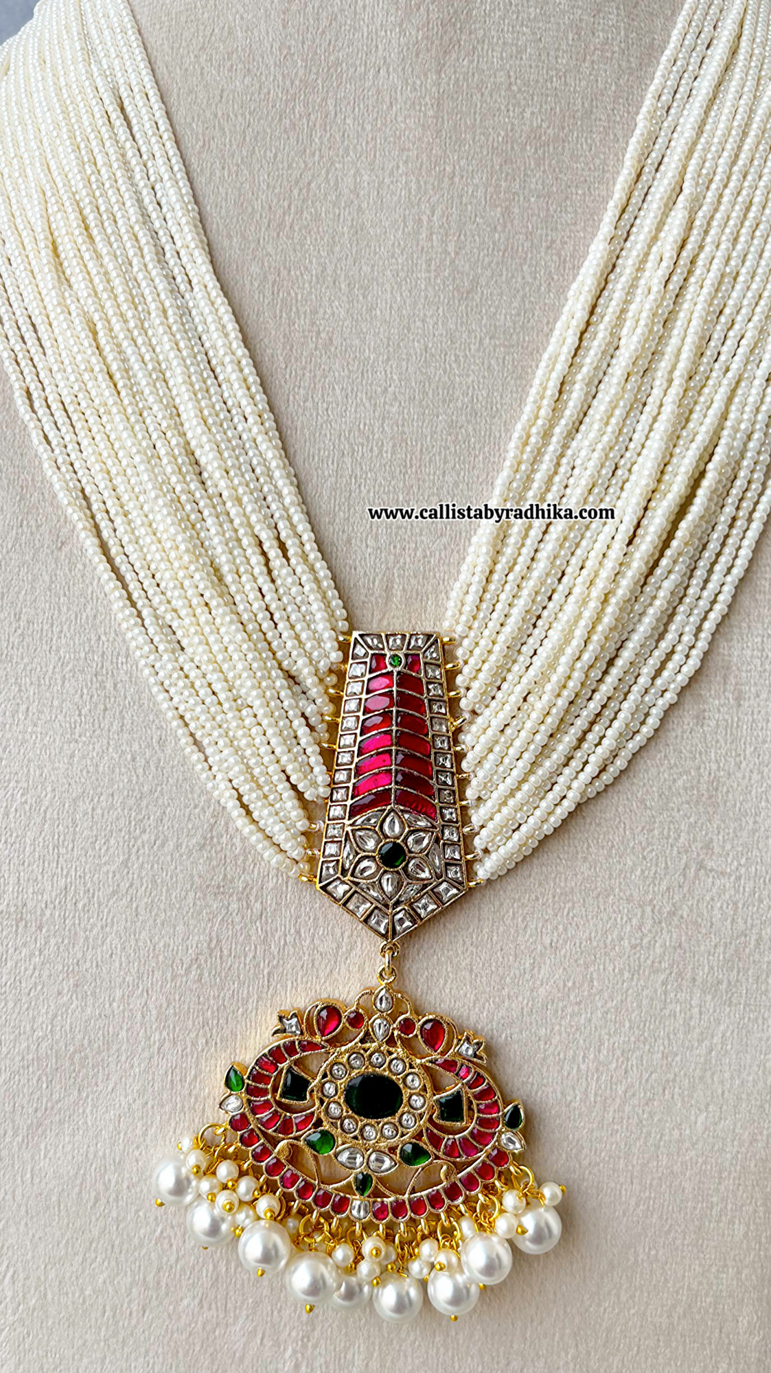 White Cheeni Jadau Haaram