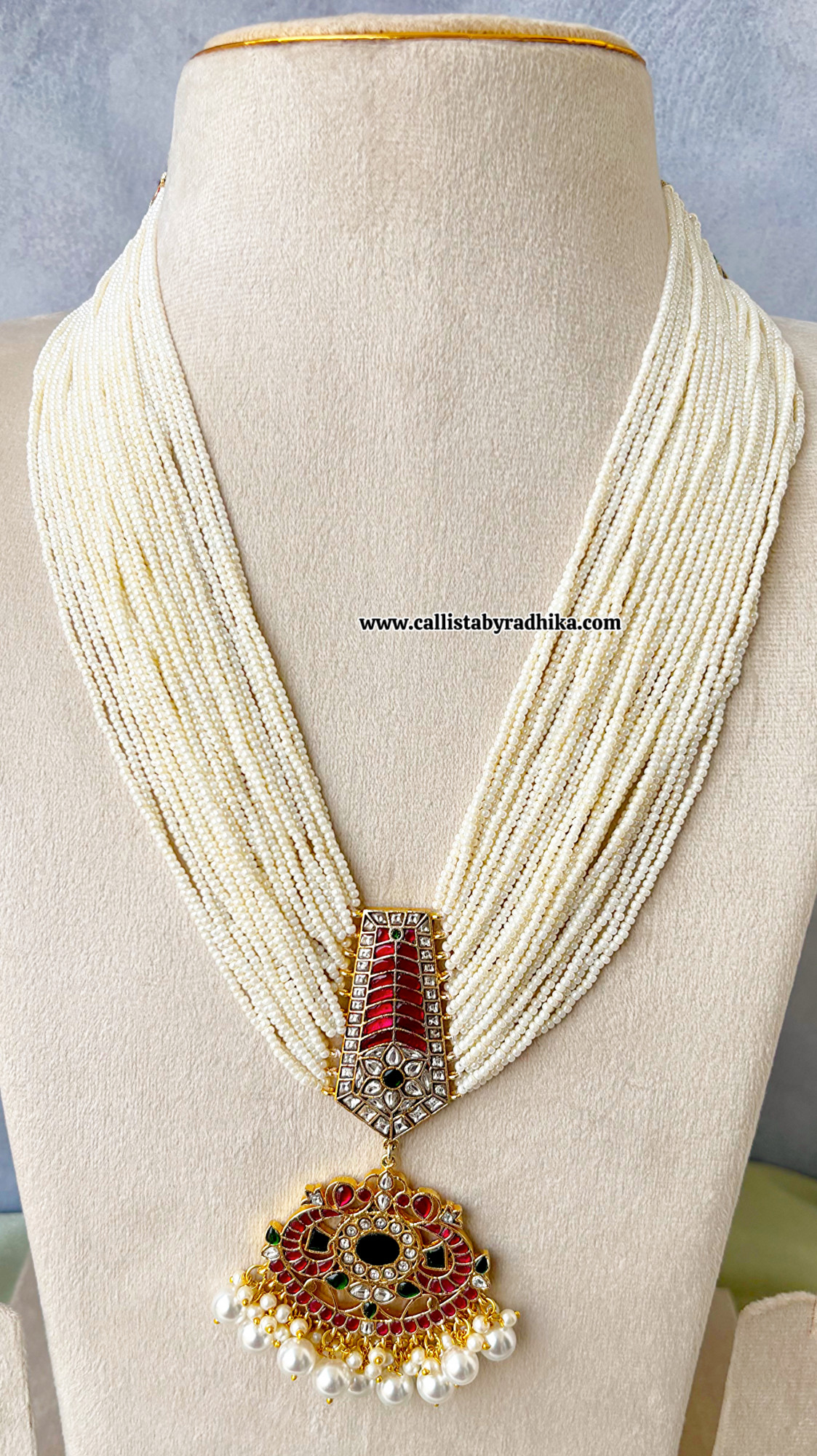 White Cheeni Jadau Haaram