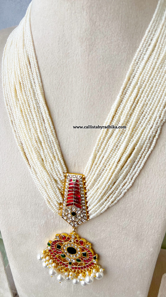 Image of White Cheeni Jadau Haaram