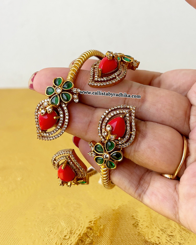 Image of Gold Polish Coral Bangle