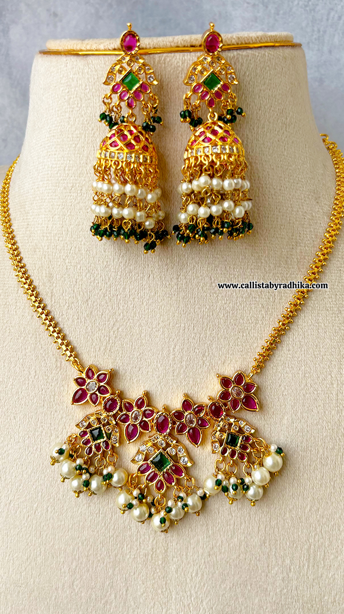 Kemp Stone Attigai Neclace