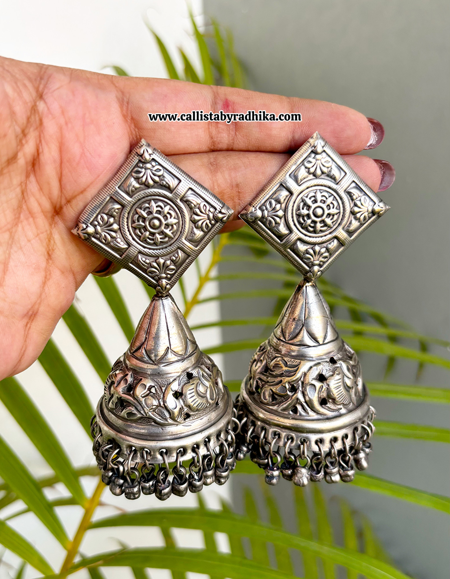 Solid Silver Jumbo Jhumka
