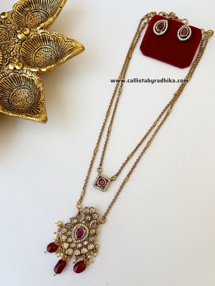 Image of Antique 2 layer chain pendant