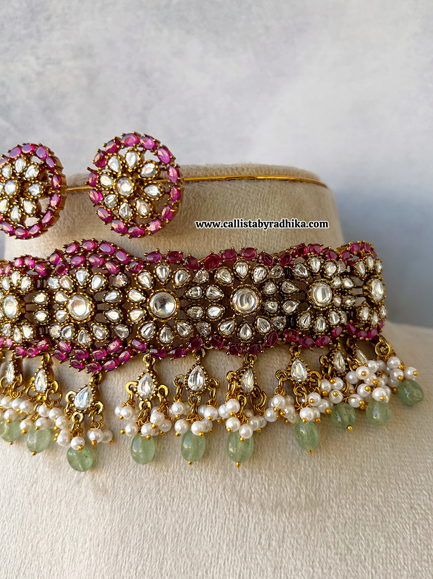 Ruby Moissanite Choker