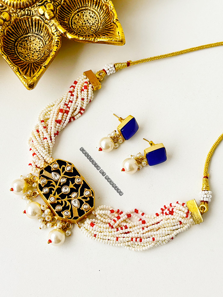 Image of Dual-Tone Pearl choker (DTN-028)