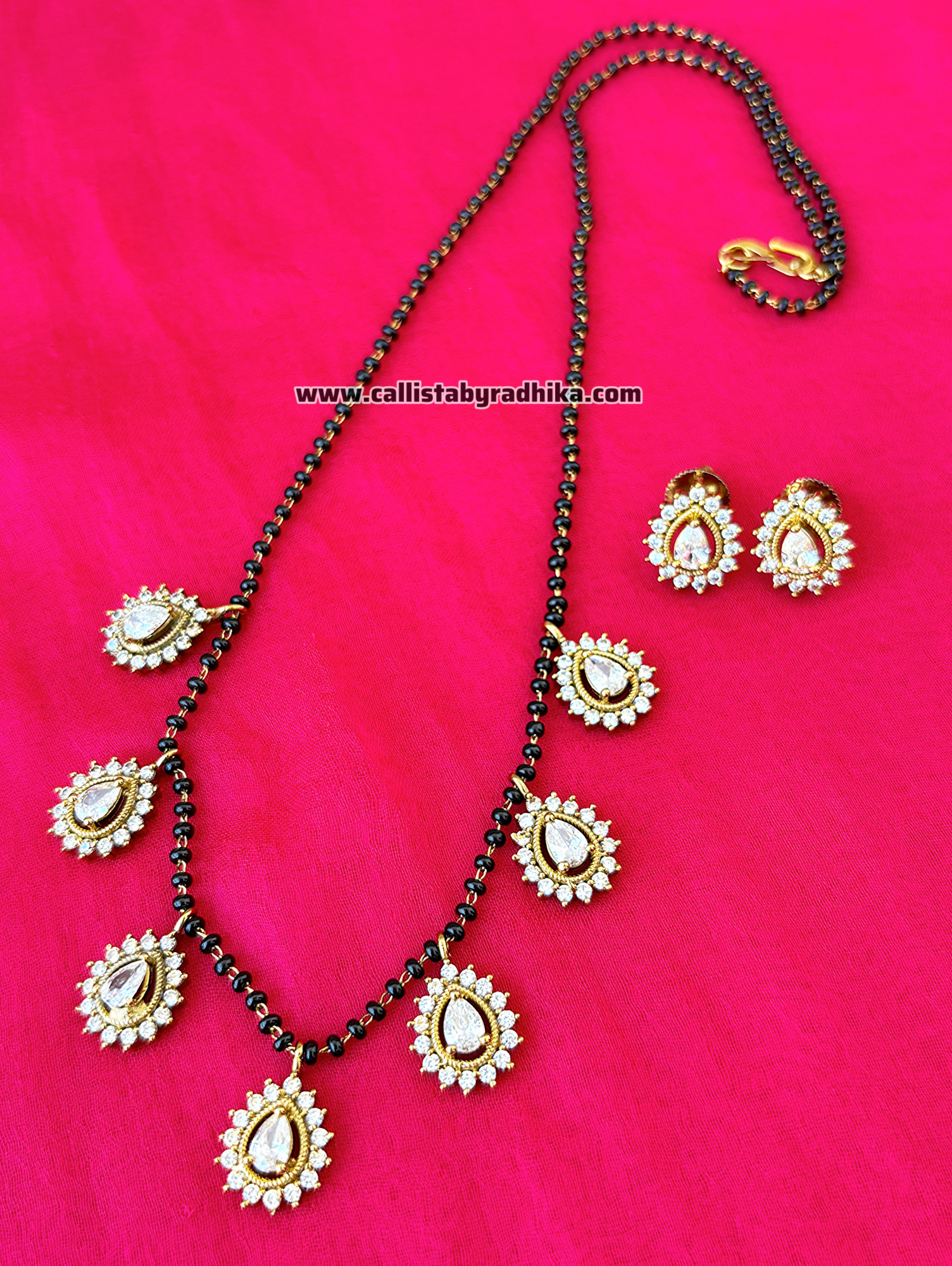 Gold Polish Mangalsutra Set