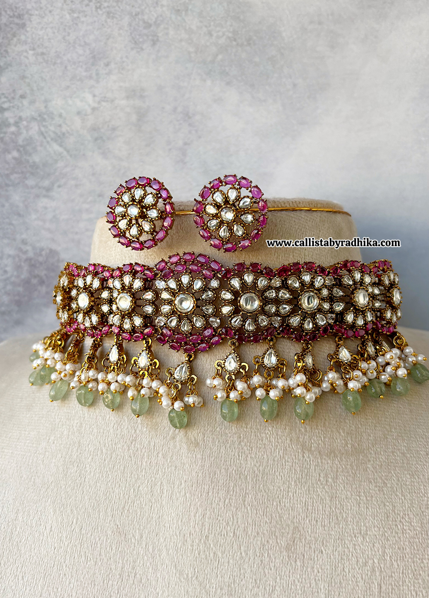 Ruby Moissanite Choker