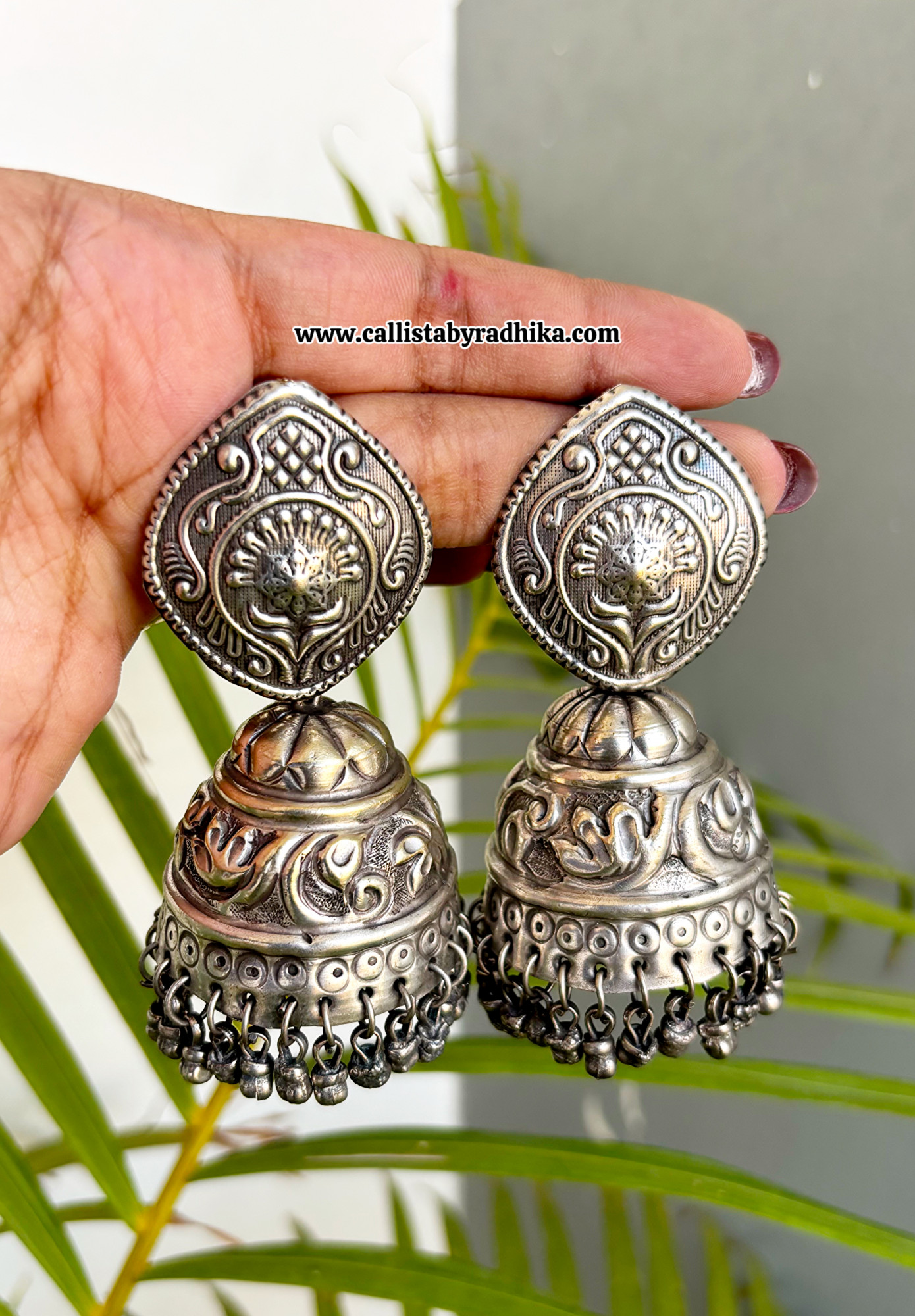 Solid Silver Jumbo Jhumka