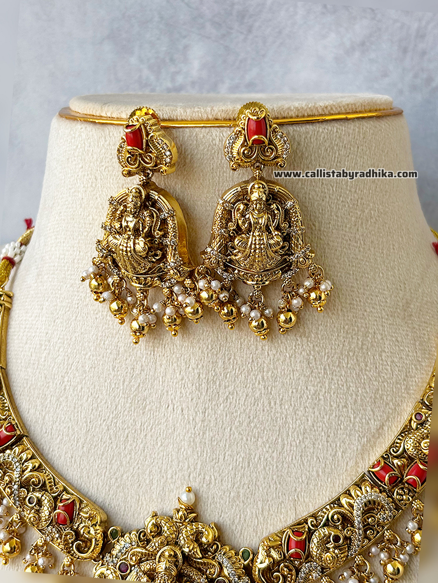 Coral Nakshi Necklace