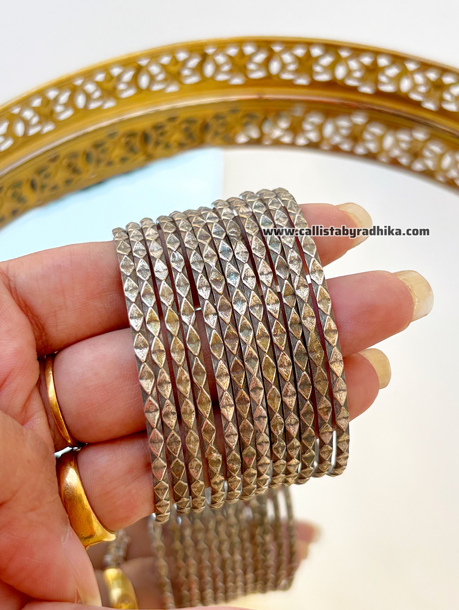 Solid Silver Stack Bangles (SSB-050)