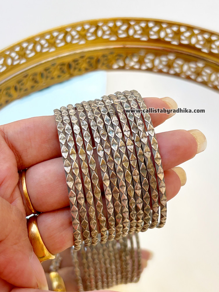 Image of Solid Silver Stack Bangles (SSB-050)