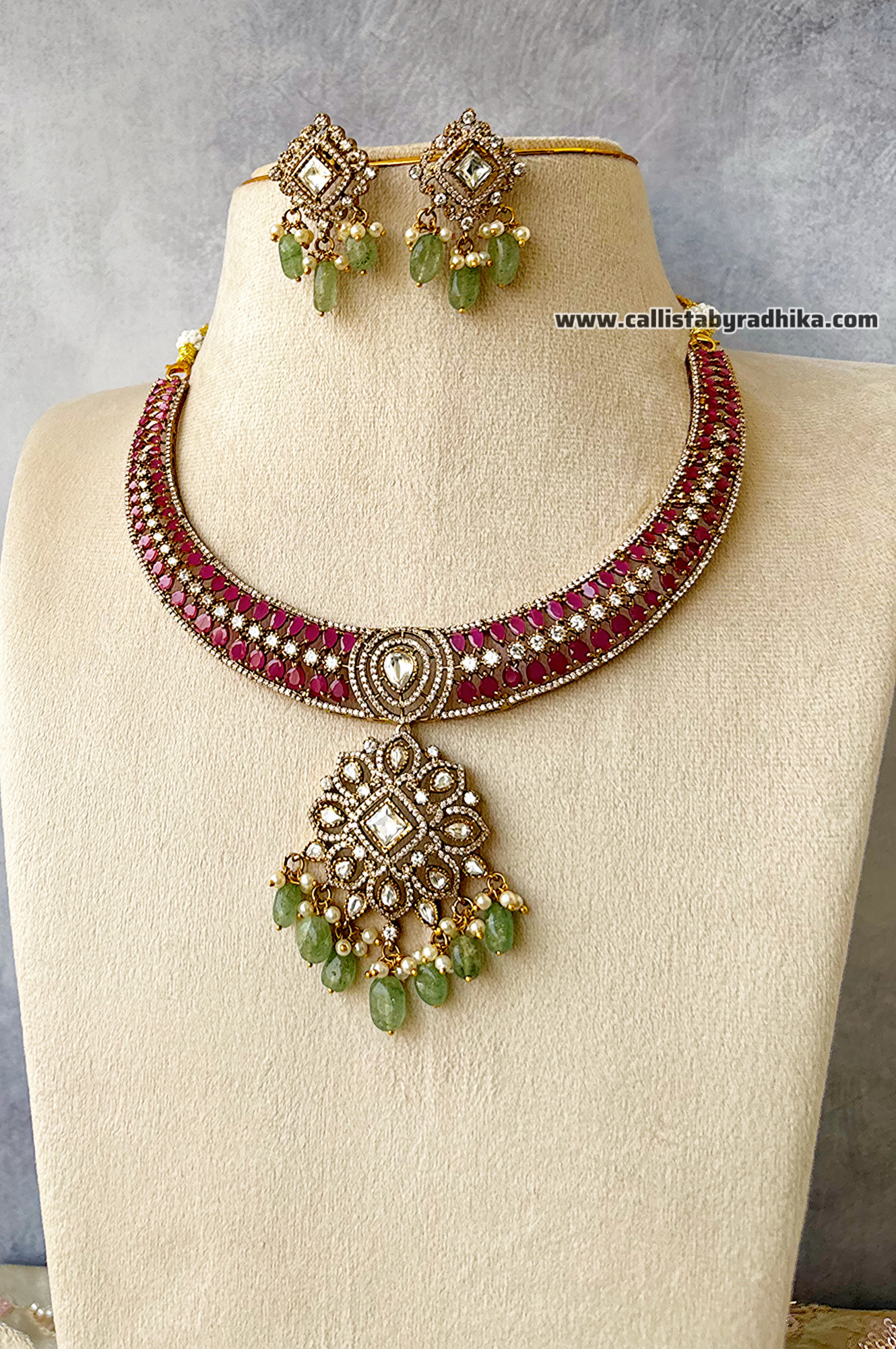 Ruby Moissanite Necklace