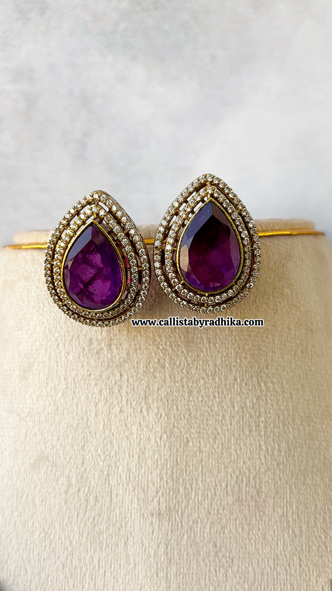 Purple Moissanite Necklace