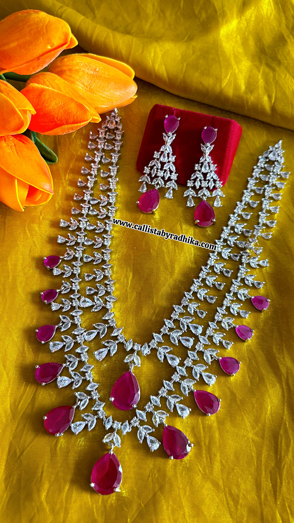 AD Ruby Stone Necklace