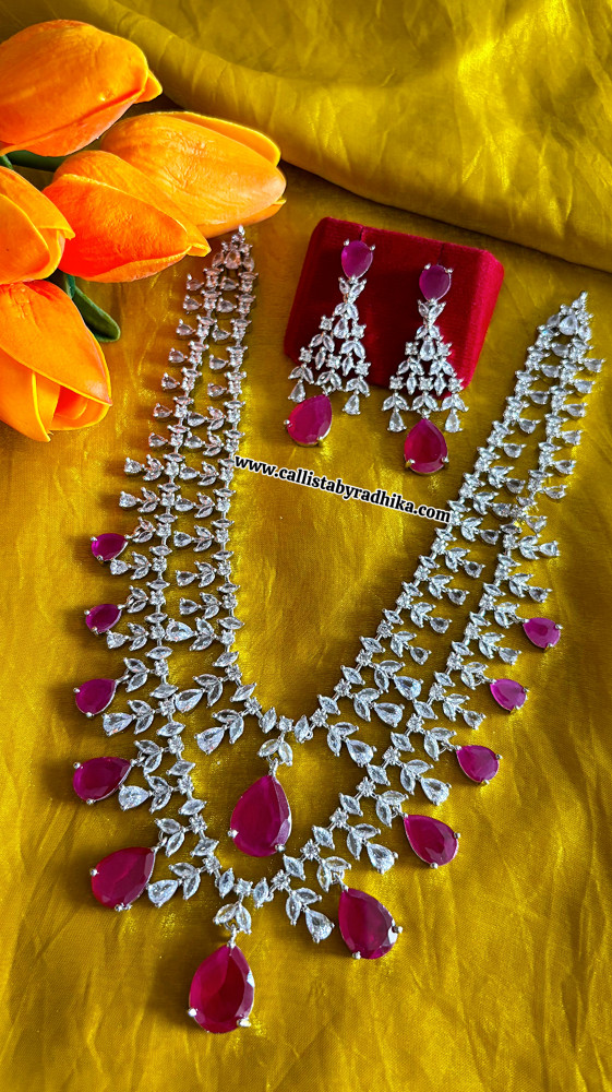 Image of AD Ruby Stone Necklace