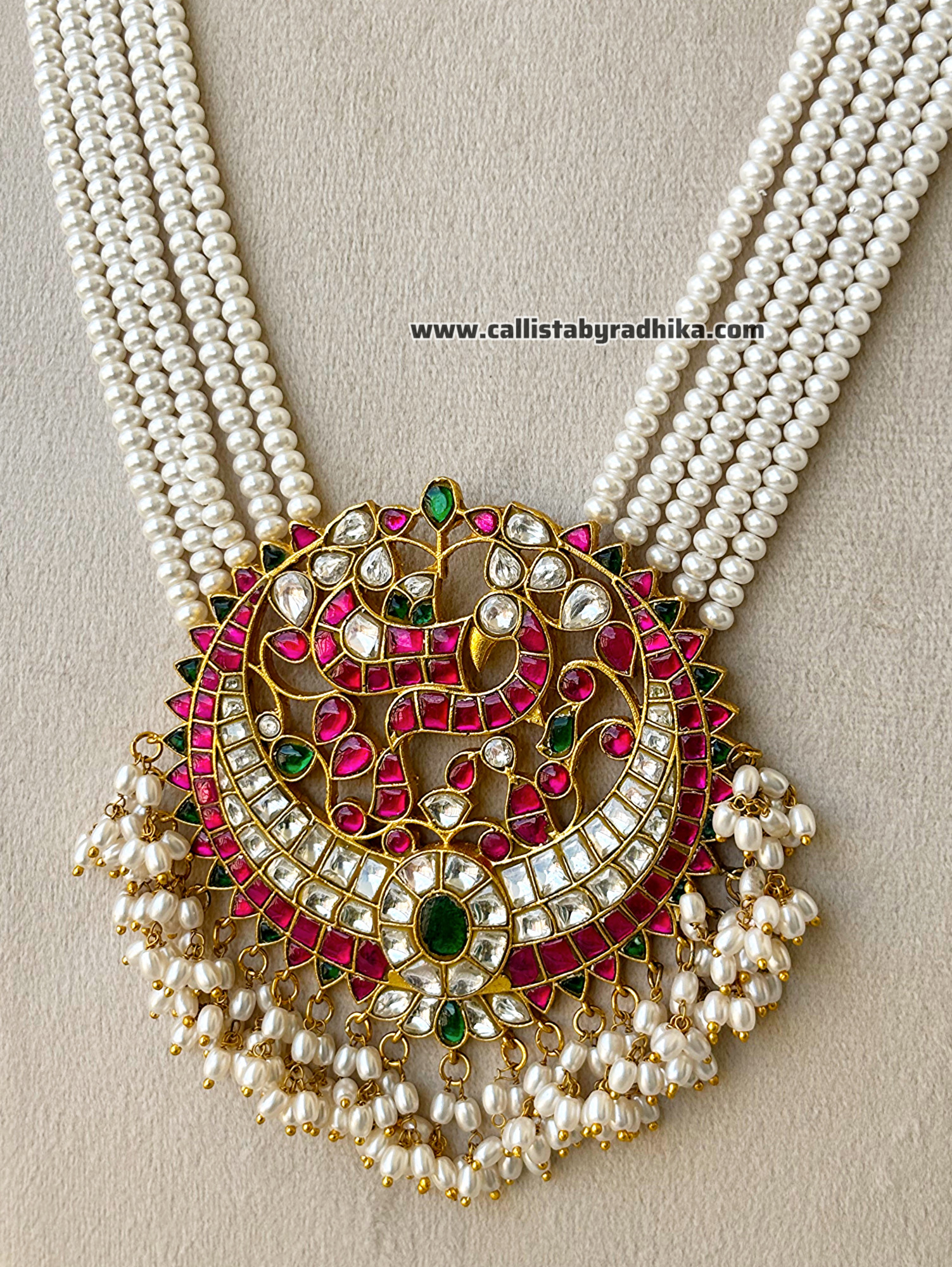 Jadau Kundan Pearl Neckpiece