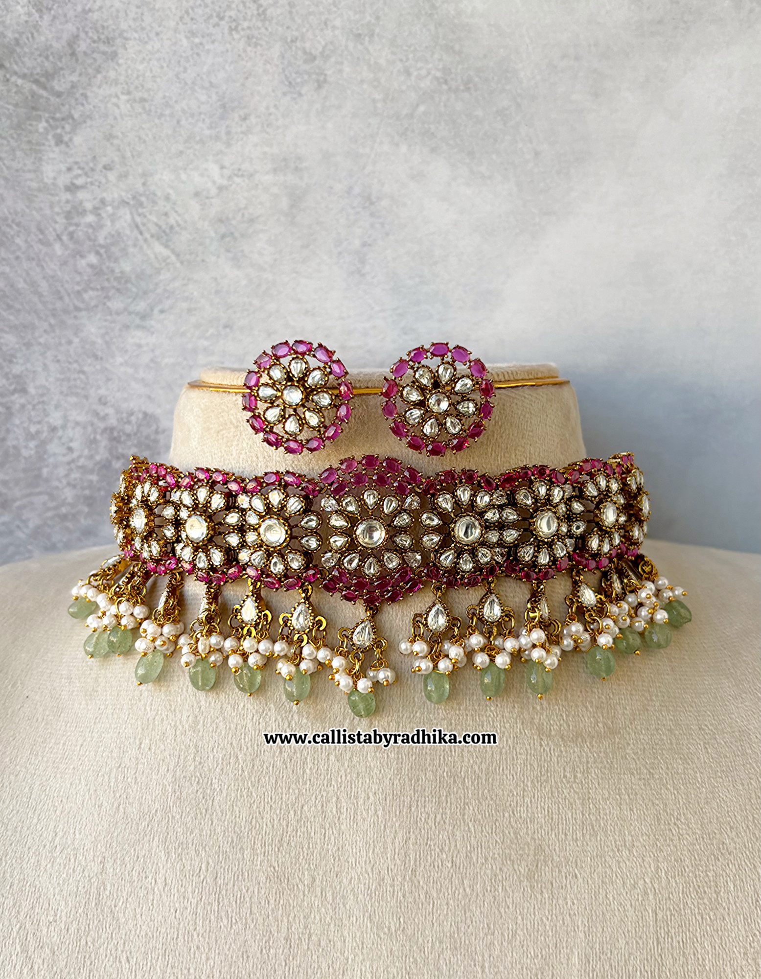 Ruby Moissanite Choker