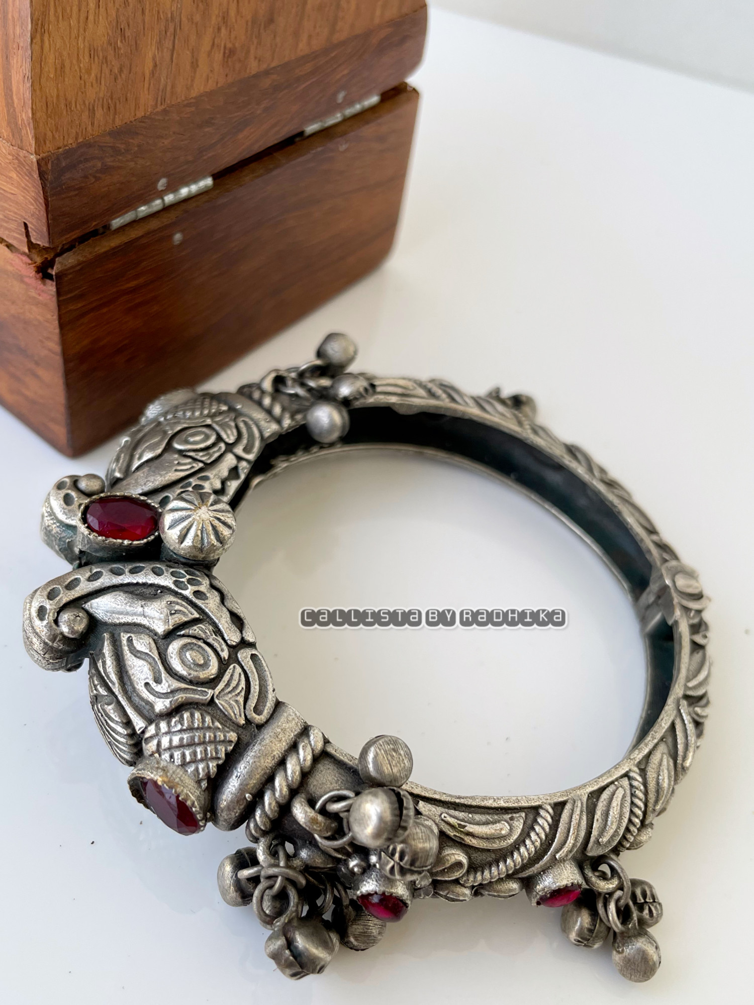 Silver Replica Stone Bangle (SRSB-056)