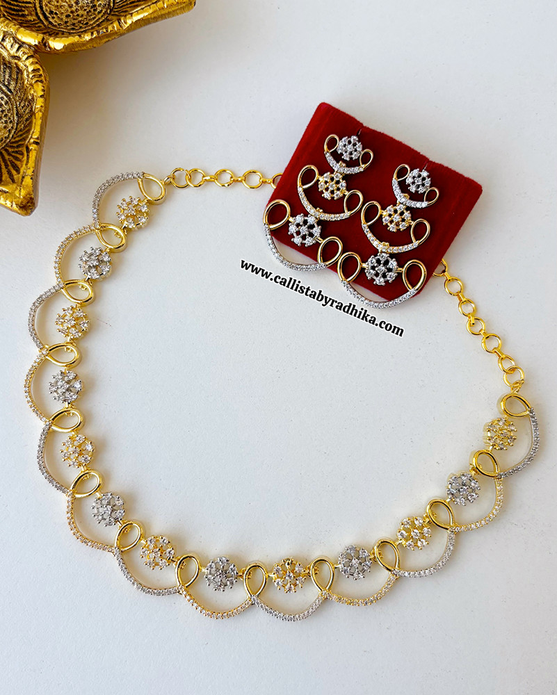 Image of Dual-Tone Stone Necklace