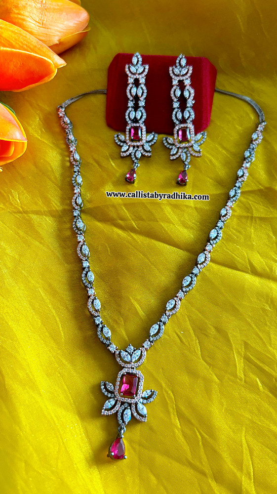 Image of Victorian Cherry Red AD Necklace