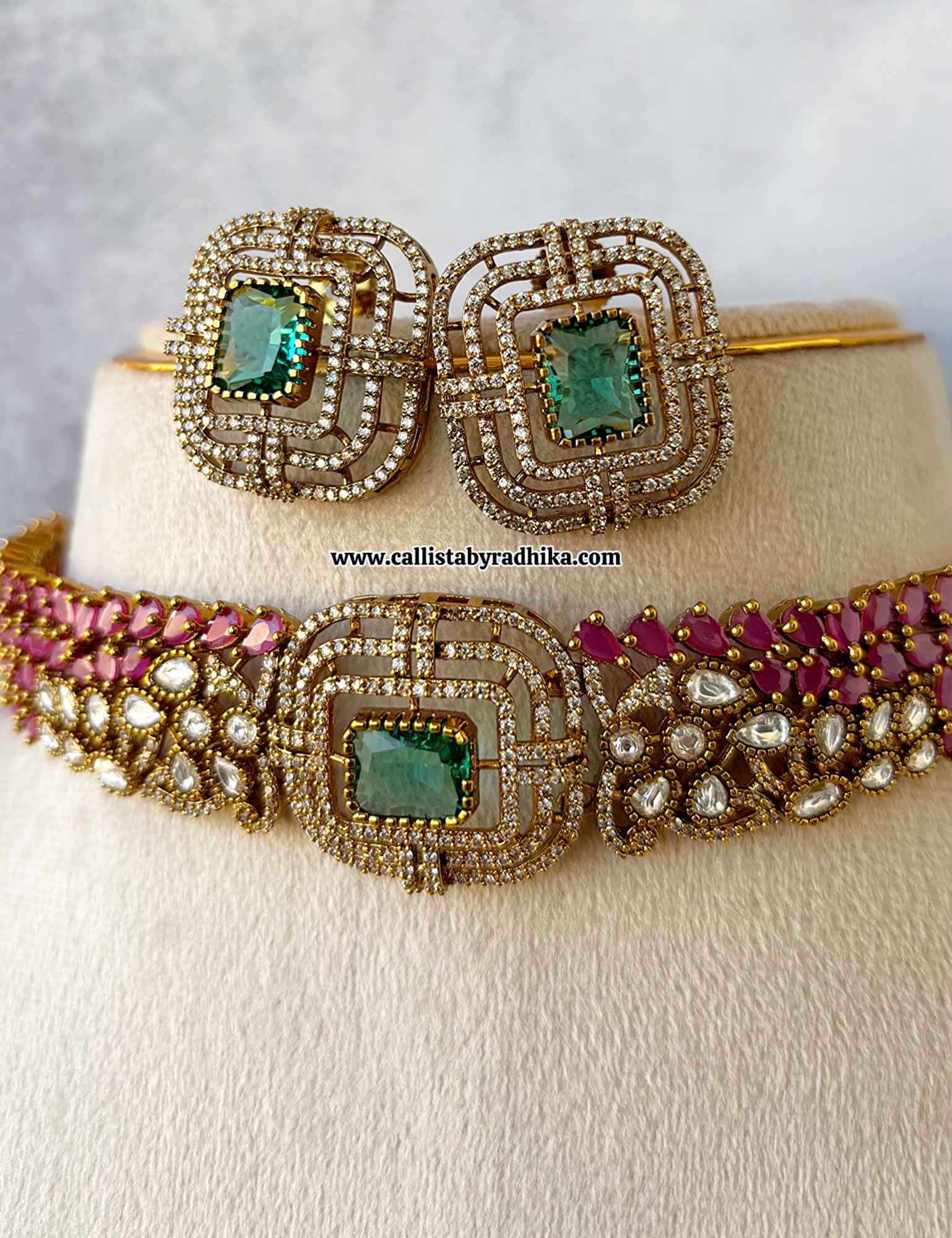 Ruby Moissanite Choker