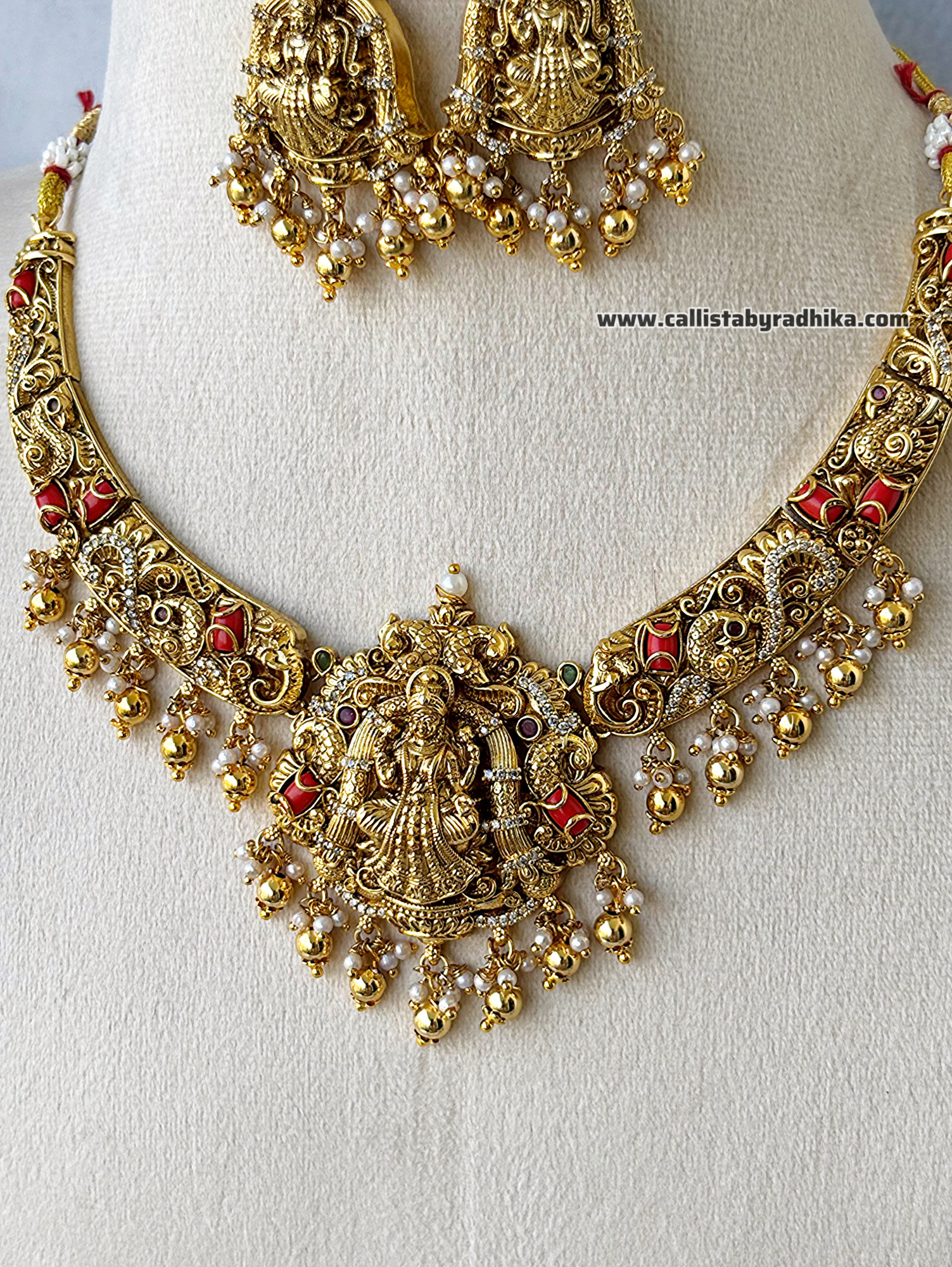 Coral Nakshi Necklace