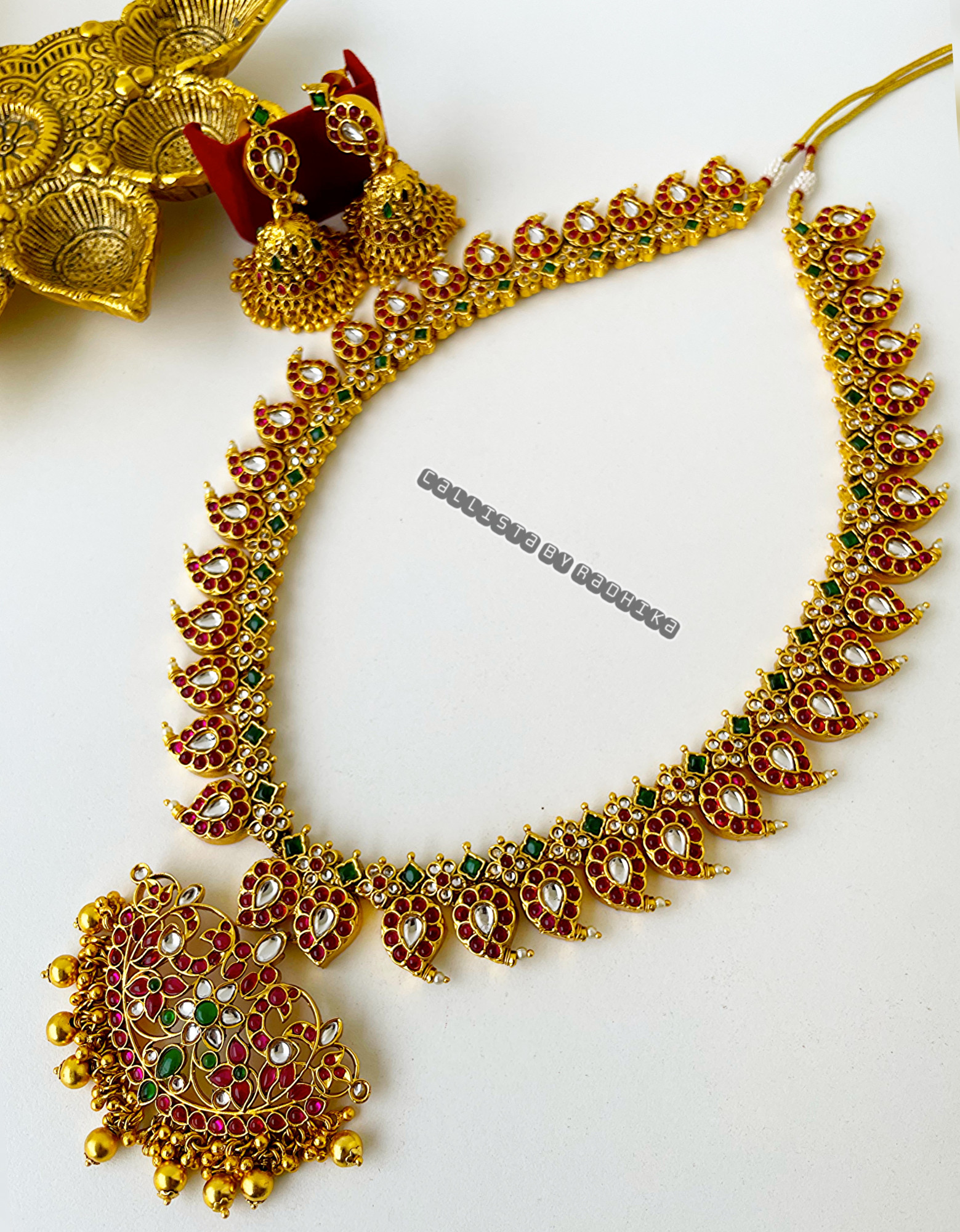 Jadau Replica Mango Long Neckpiece (GPN-116)