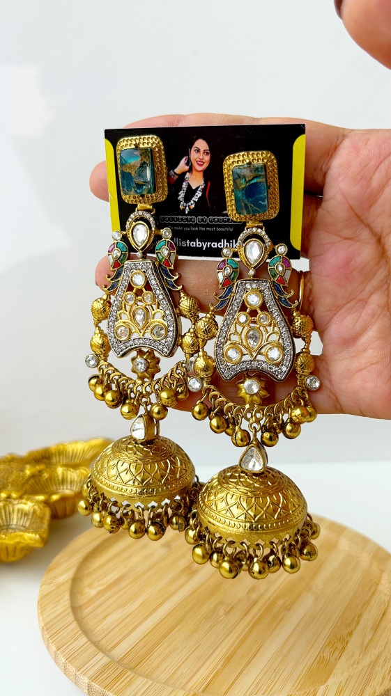 Image of Statement Long Designer Earrings