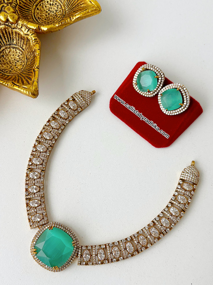 Image of Mint Green Stone Neckpiece