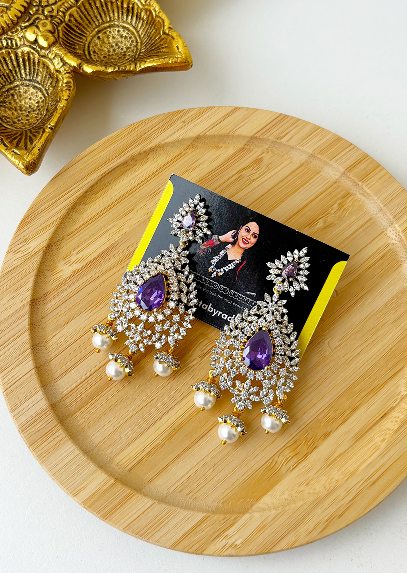 Diamond look-alike Chandbali