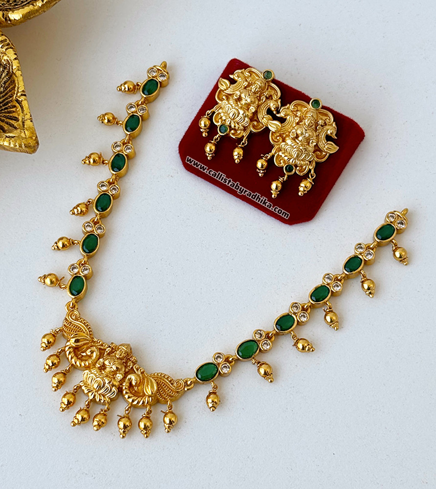 Image of Gold Polish Nakshi Neckpiece