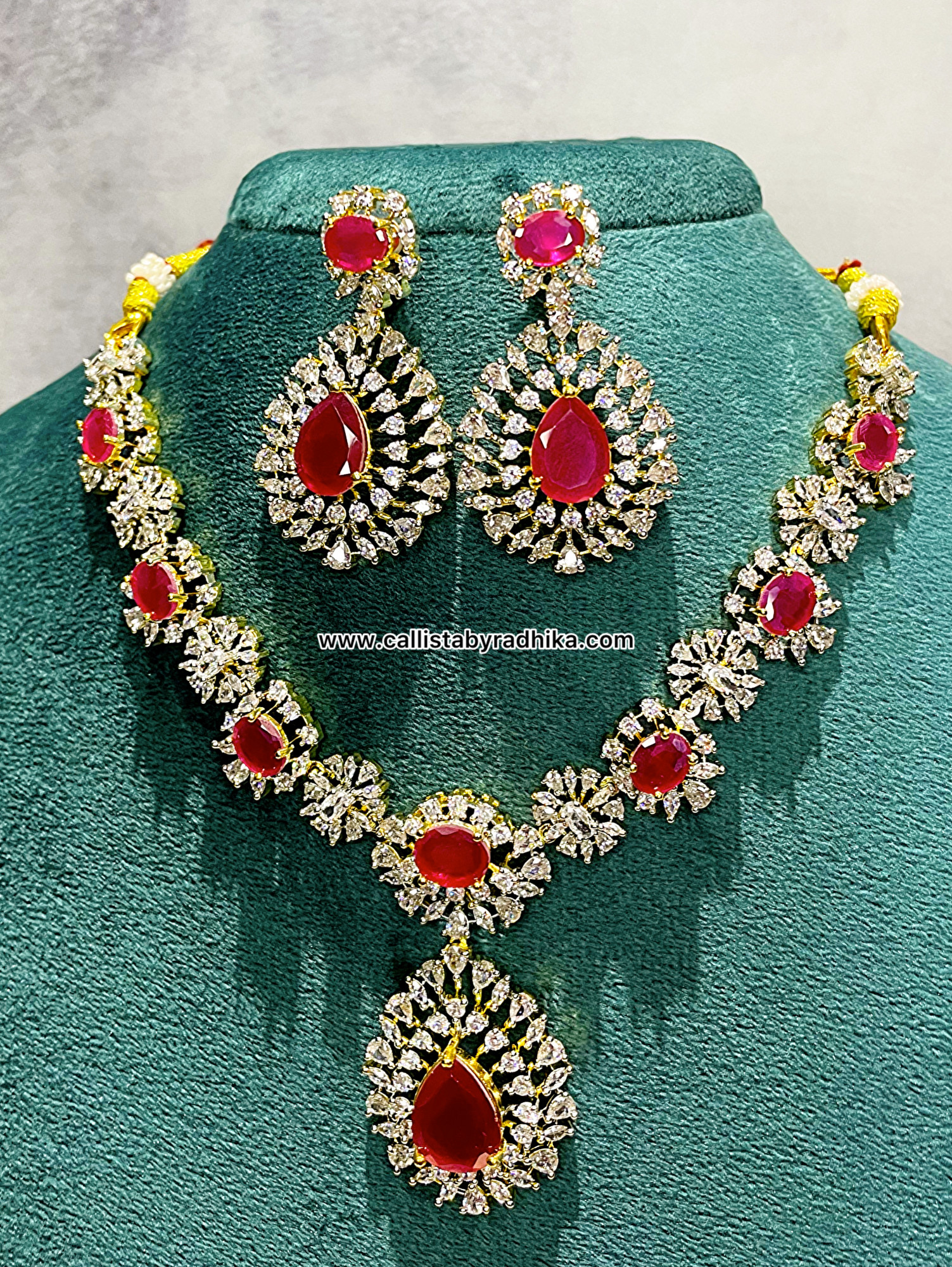 Ruby Big Stone Necklace