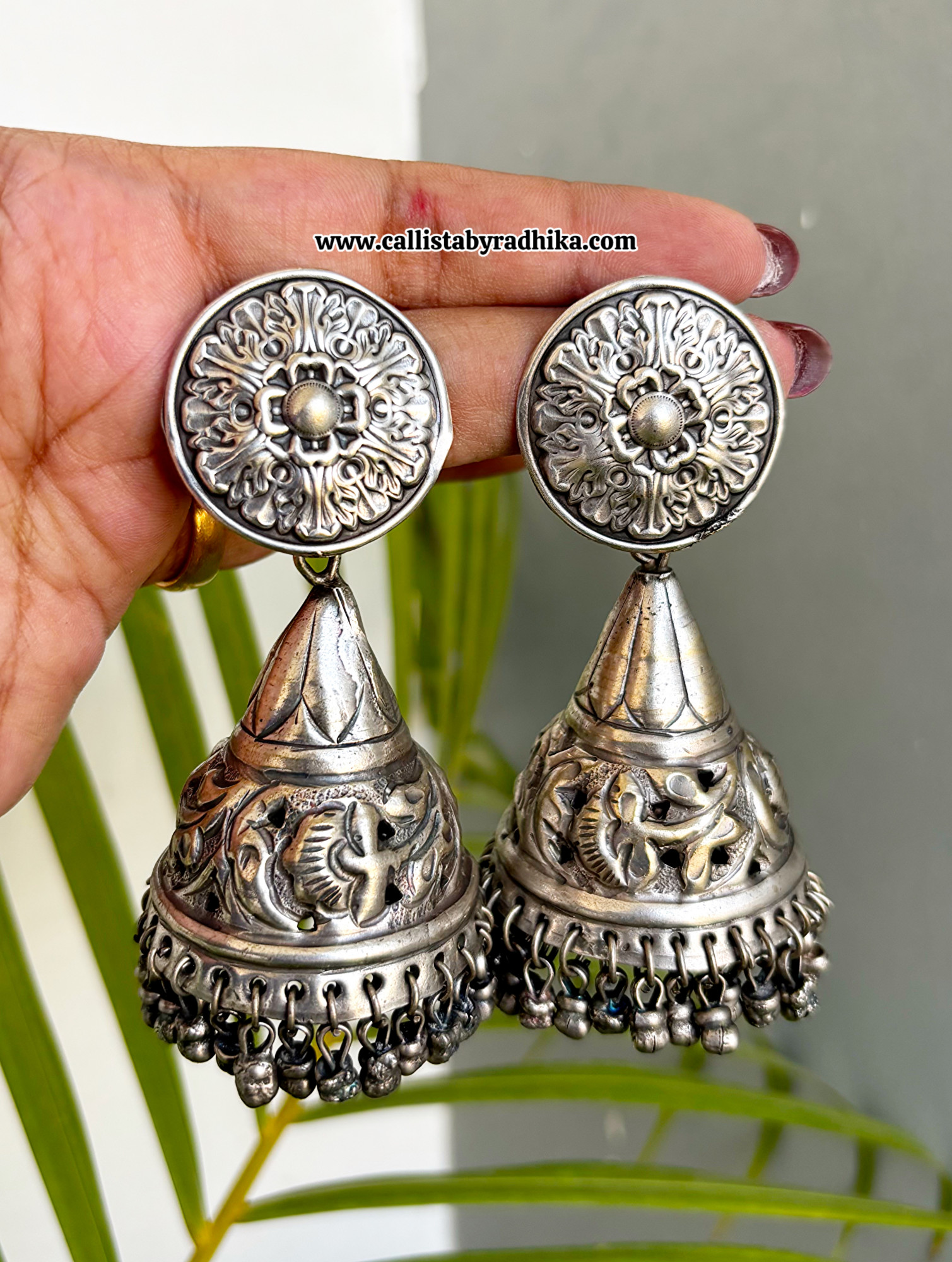 Solid Silver Jumbo Jhumka