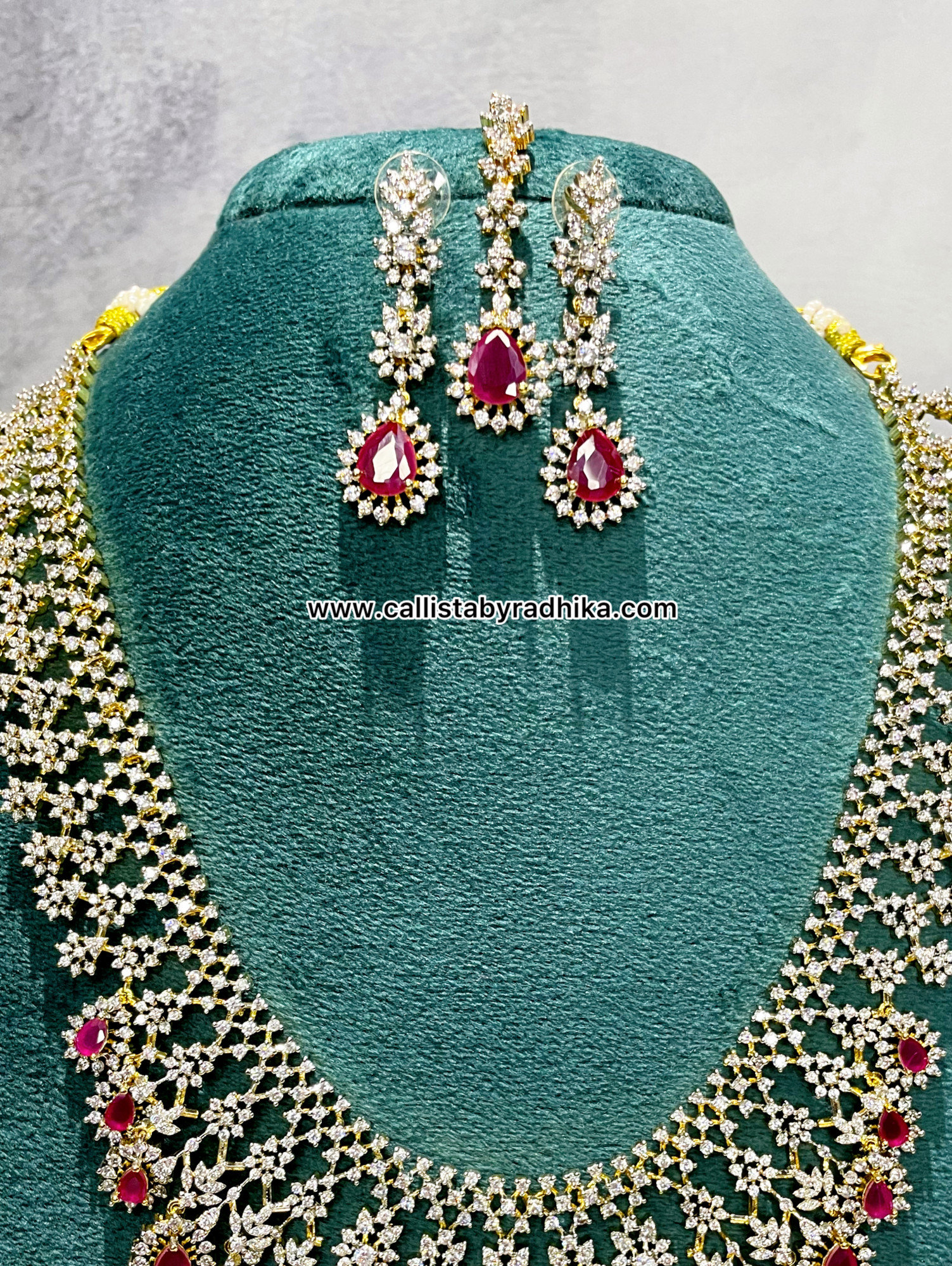 Ruby Stone Long Haaram