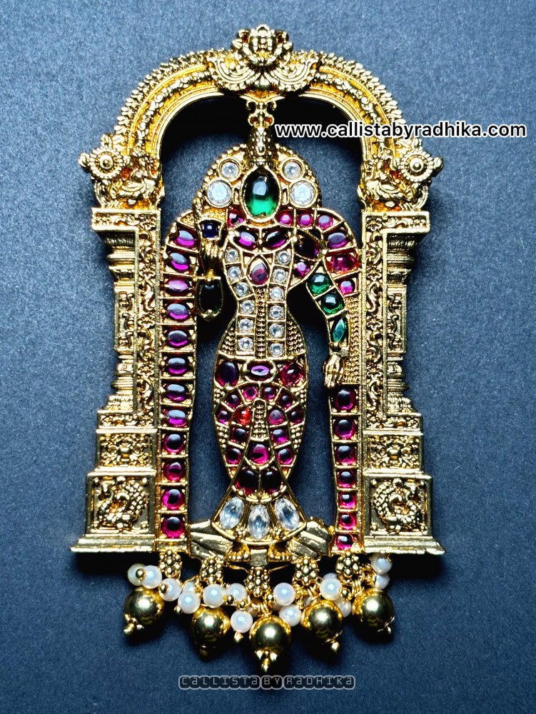 Image of Meenakshi Amman Gold Polish Pendant (GPP-016)