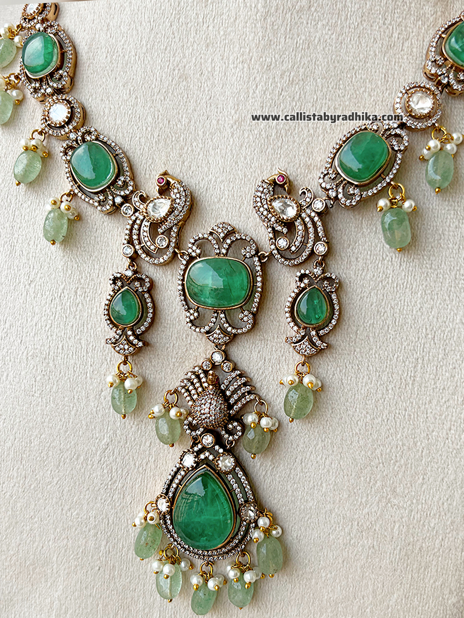 Moissanite Doublet Stone Grand Necklace