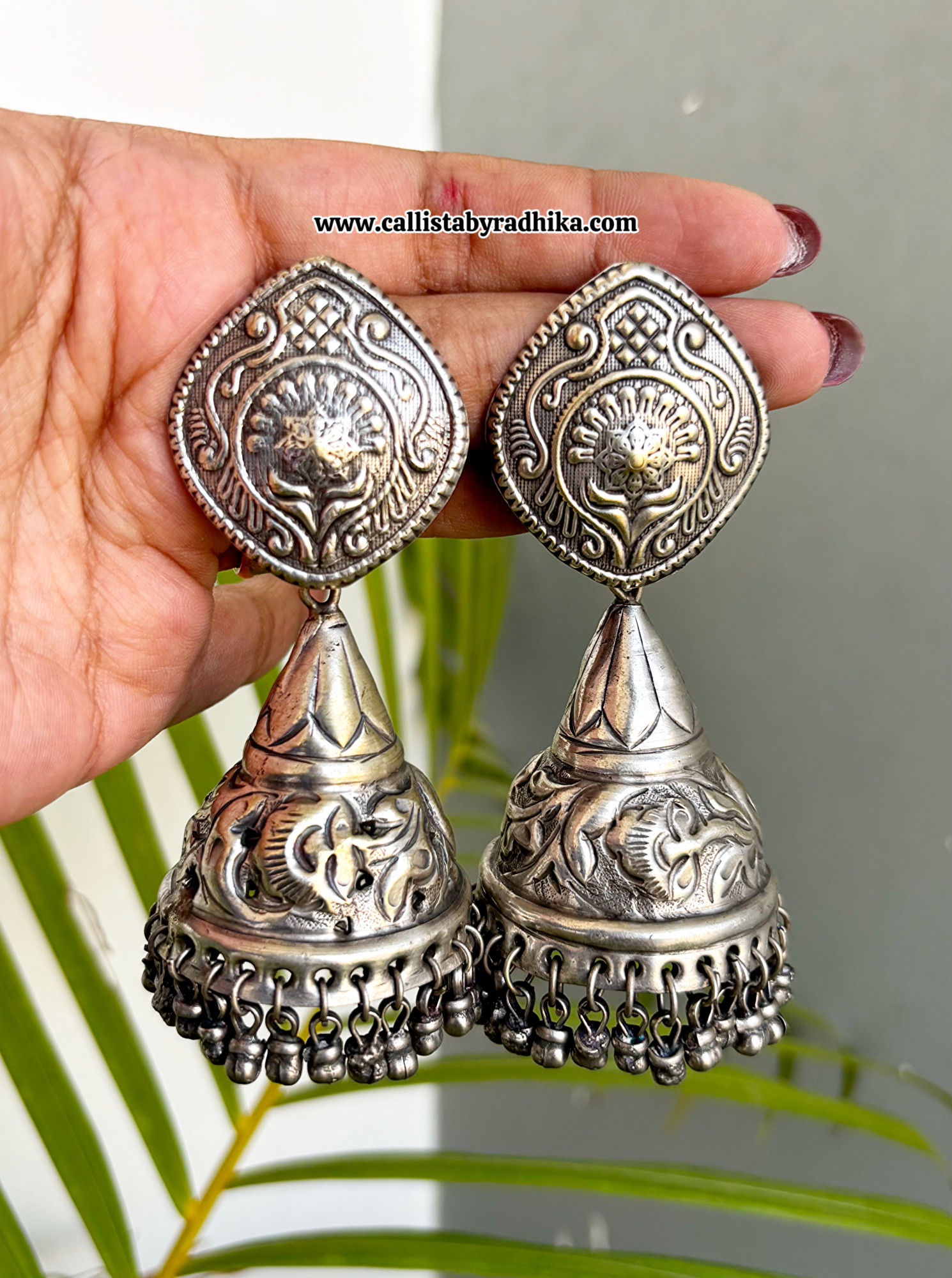 Solid Silver Jumbo Jhumka