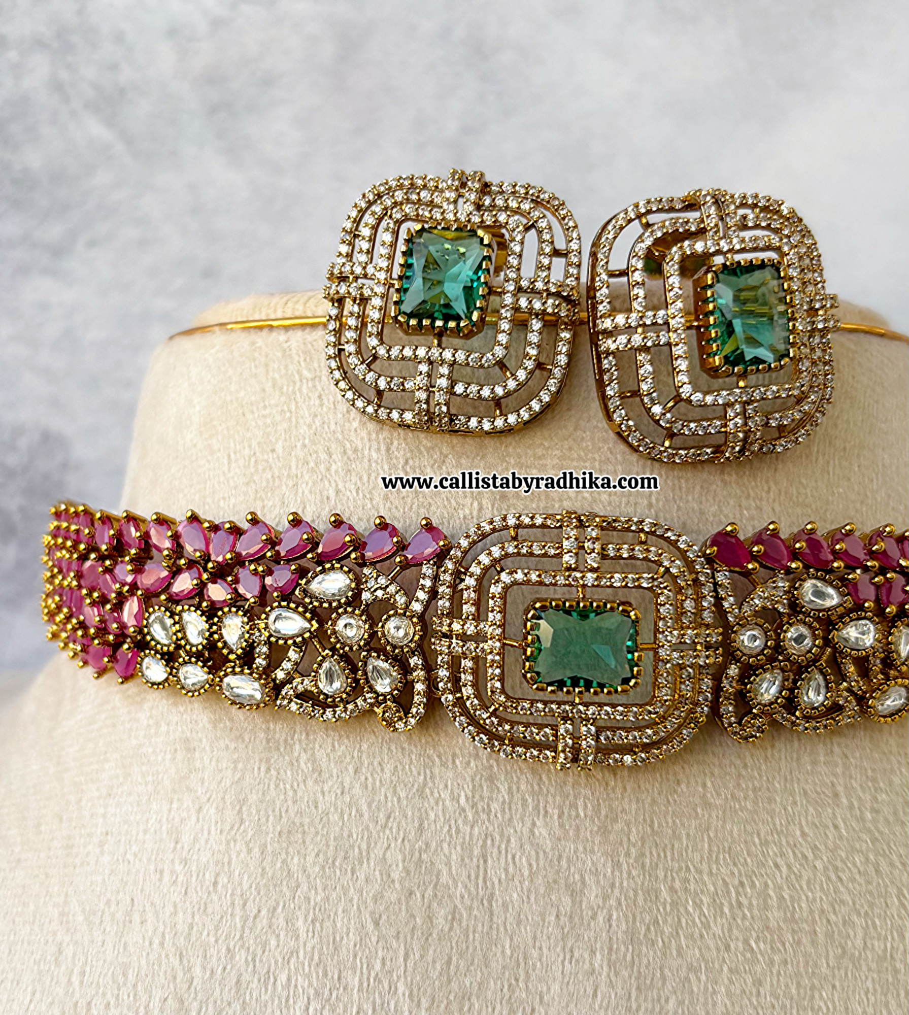 Ruby Moissanite Choker