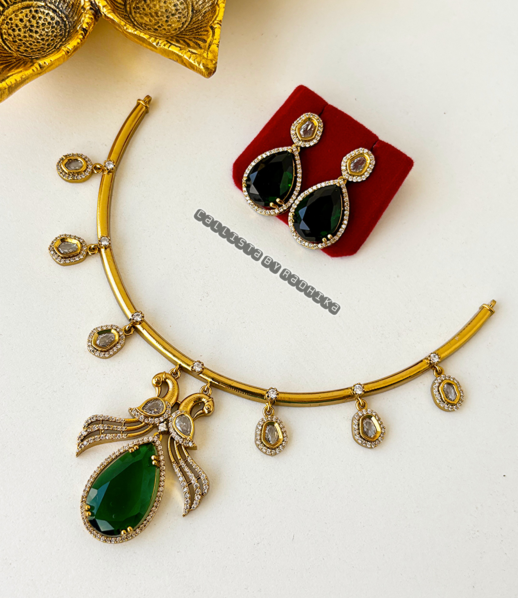 Gold Polish/Temple Long Neckpiece(GP-045)