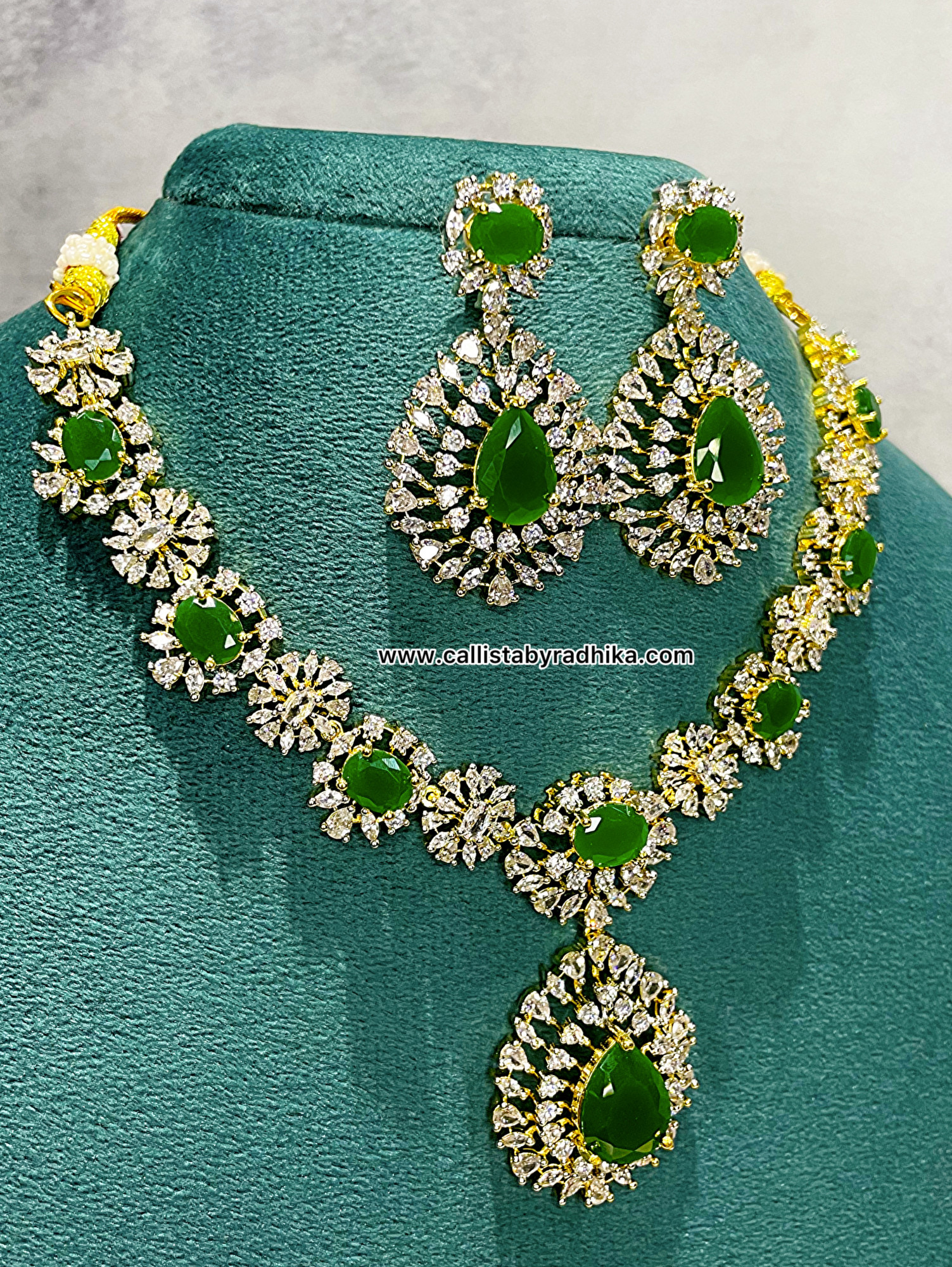 Emerald Green Big Stone Necklace