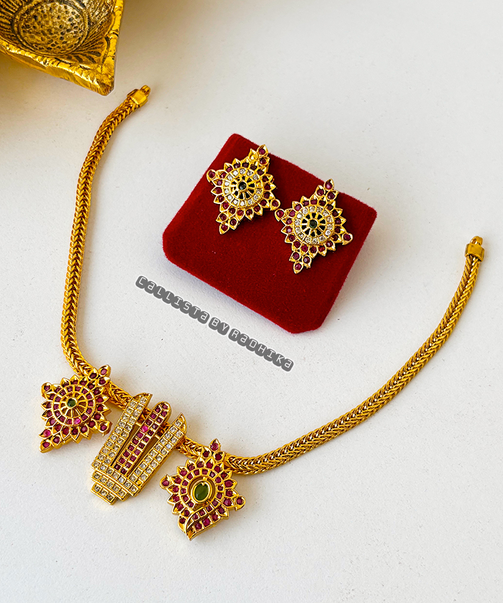 Gold Polish/Temple Long Neckpiece(GP-051)