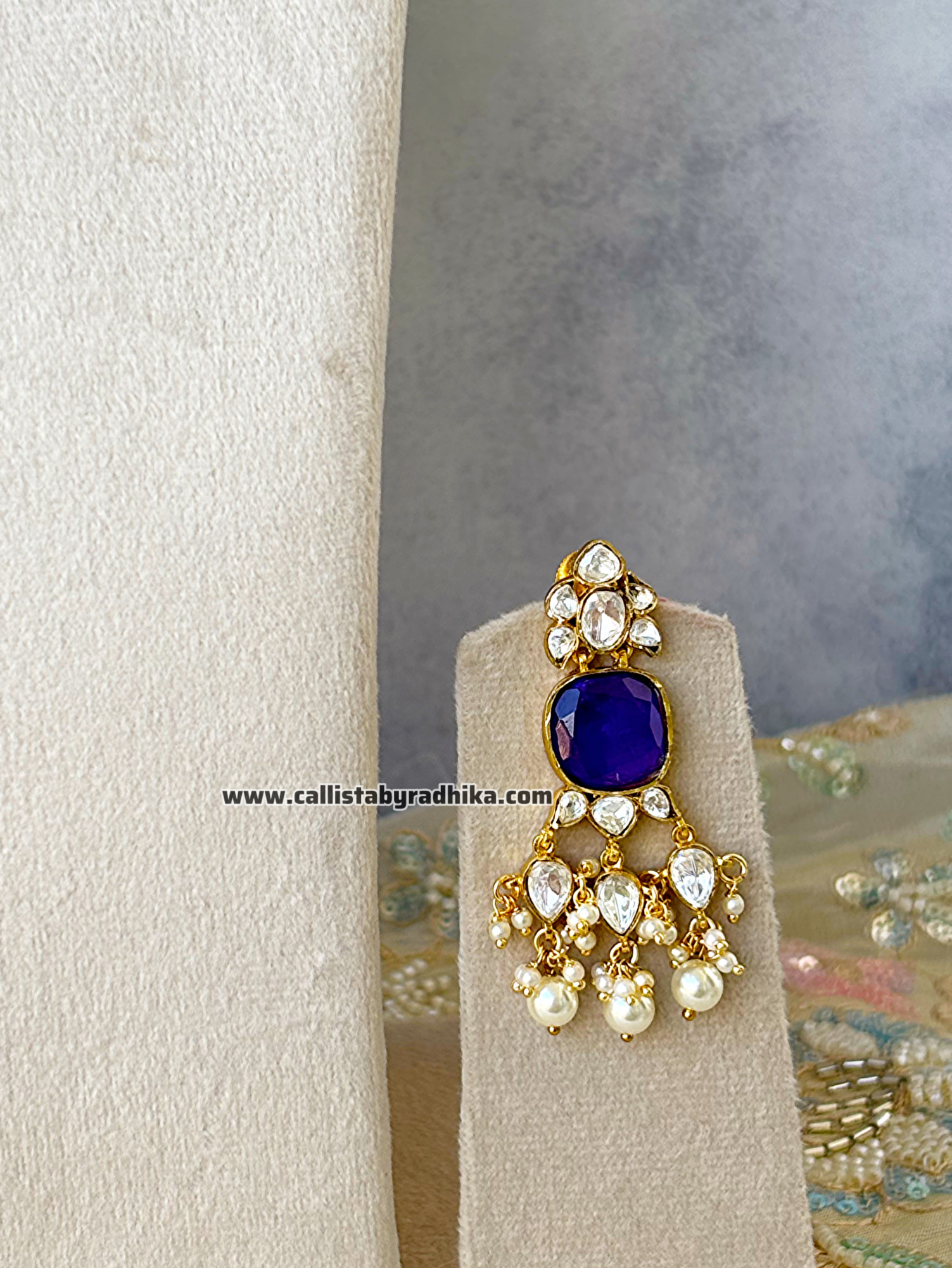 Purple Doublet Stone Designer Choker