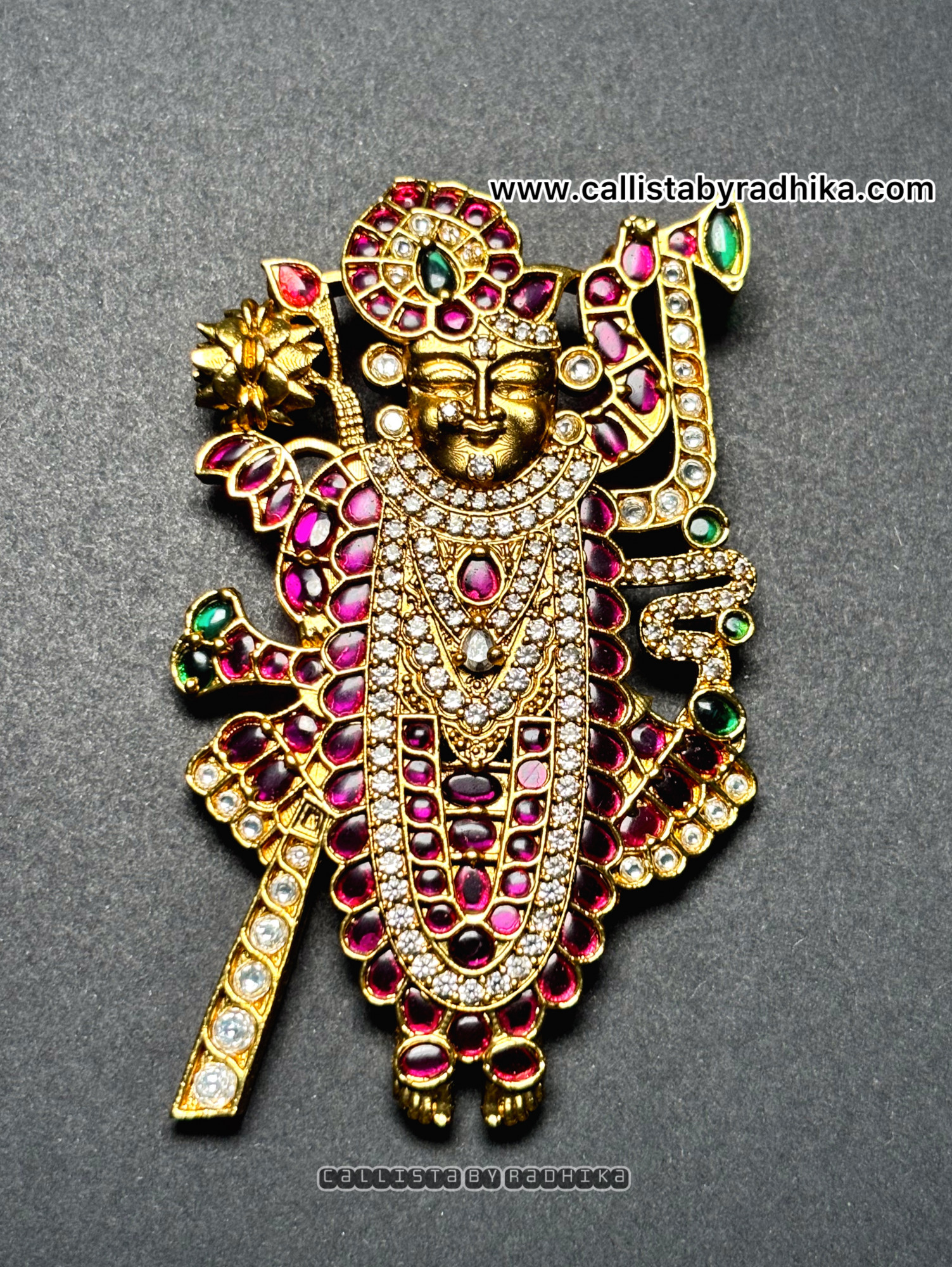 Srinathji Gold Polish Pendant (GPP-017)