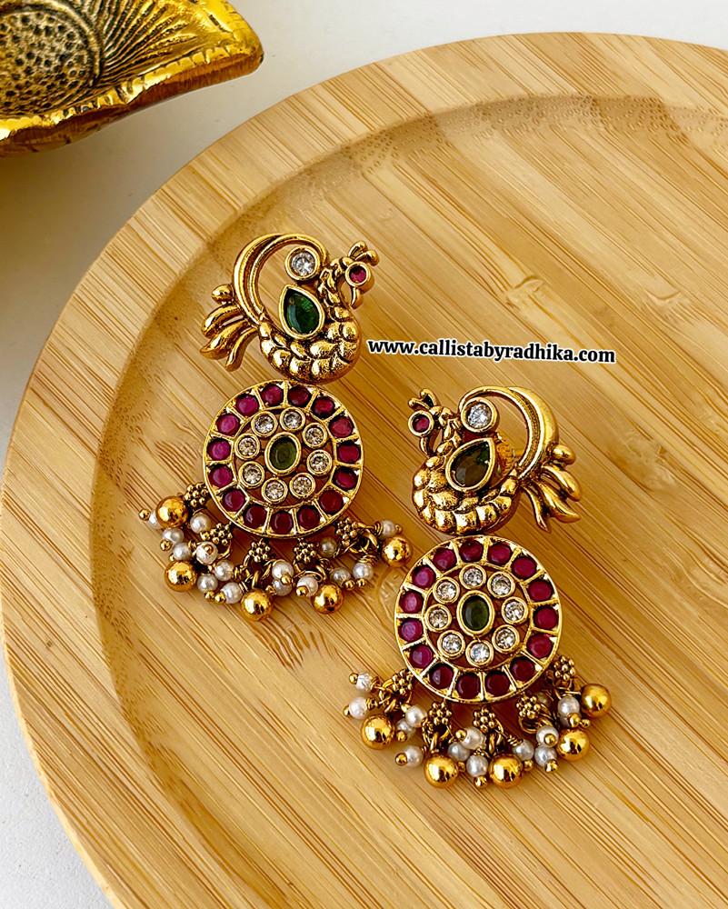 Image of Peacock Kemp Earrings