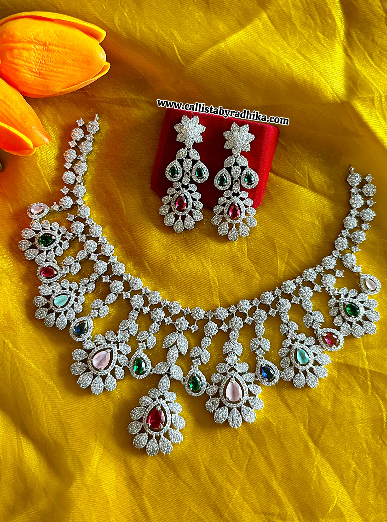 Multi Color AD Necklace