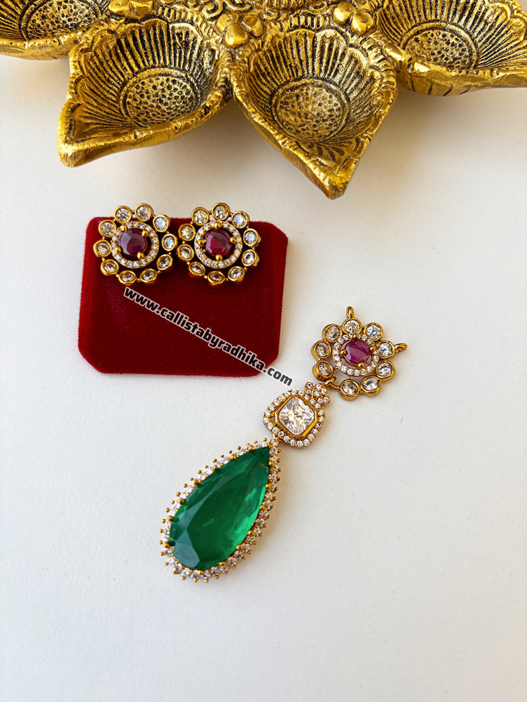 Image of Doublet Stone Pendant Set