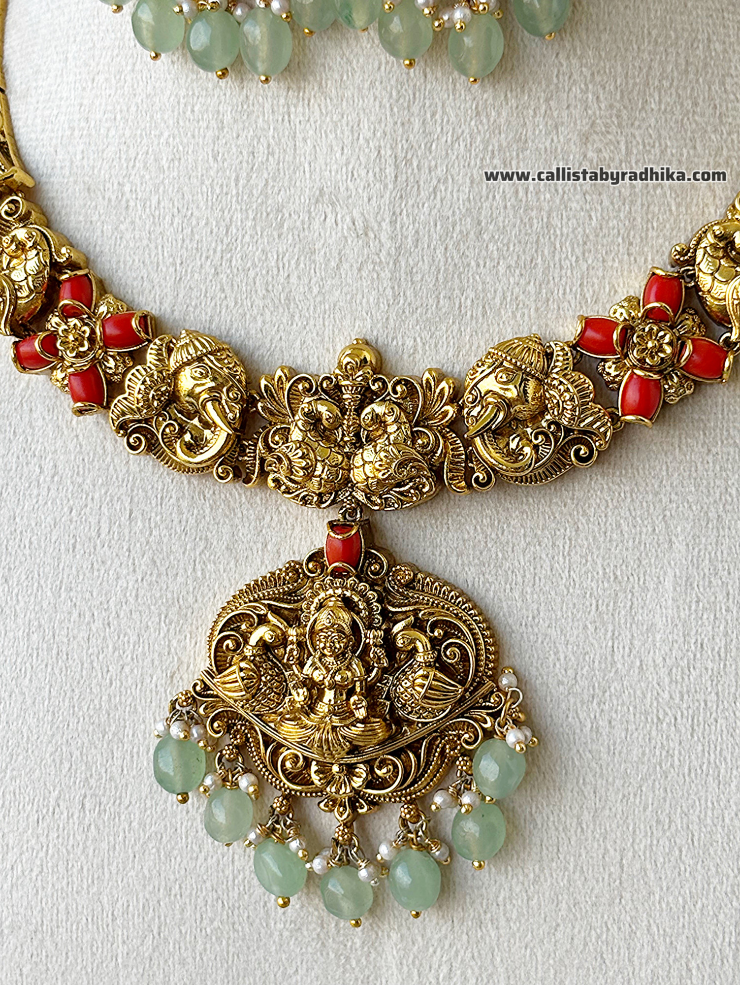 Coral Nakshi Necklace