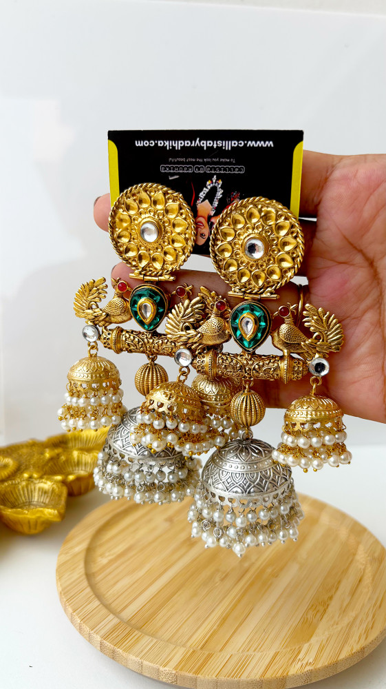 Image of Statement Long Designer Earrings