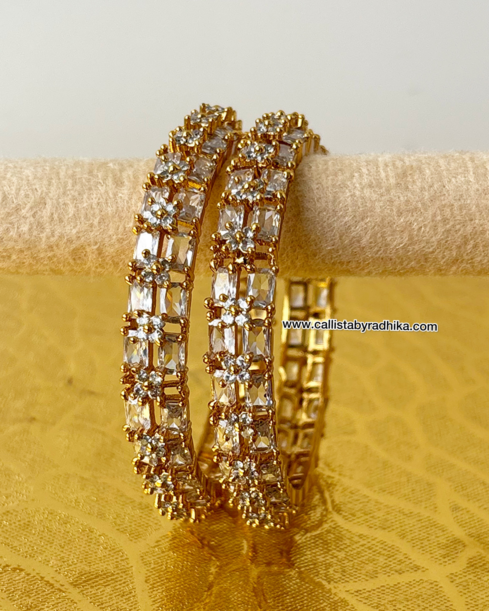 White Stone Bangle