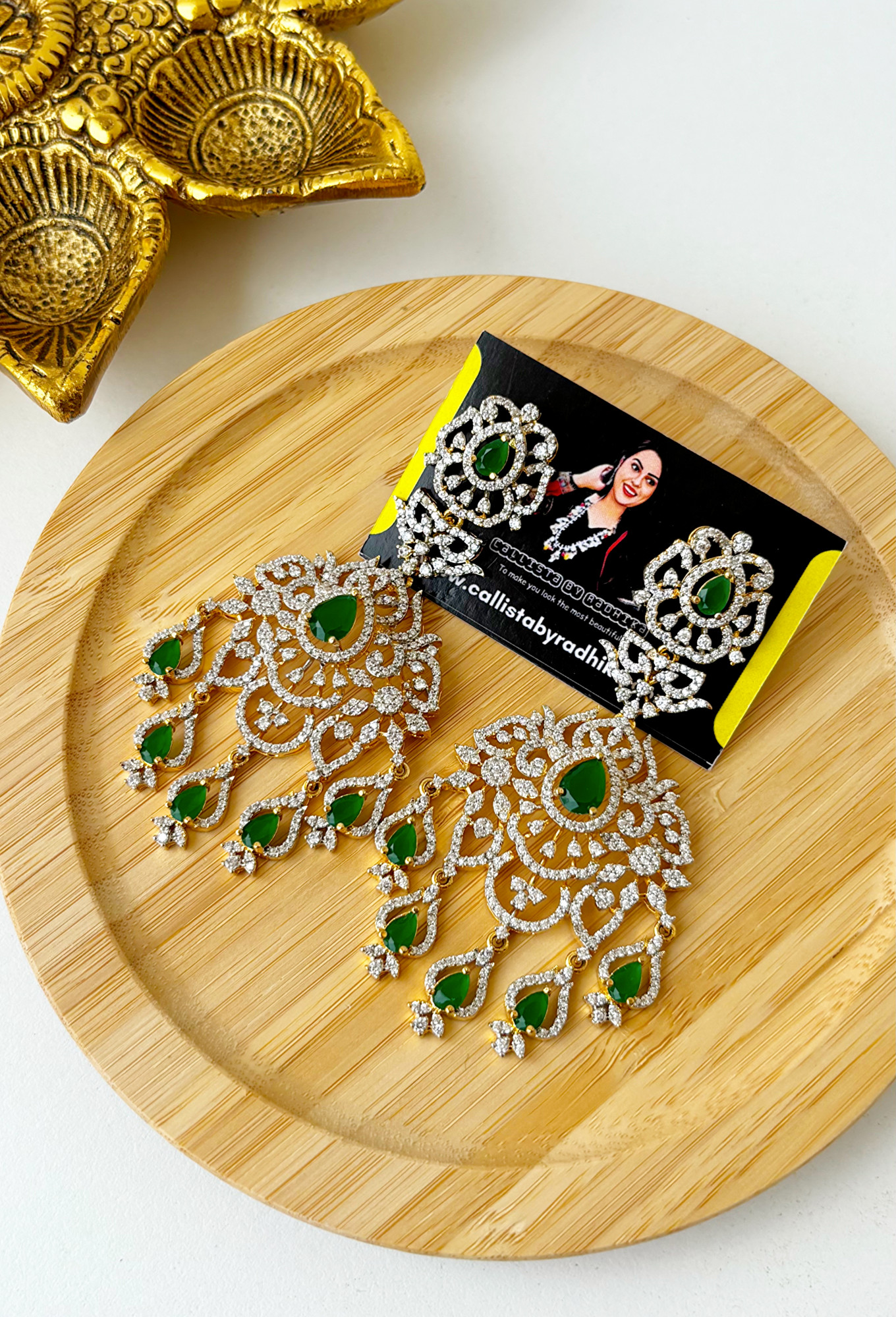 Diamond look-alike Chandbali